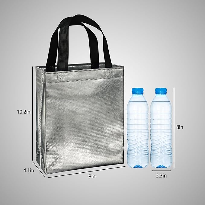 BLEWINDZ 100 Medium Reusable Gift Bags with Handles - Ideal Party Favors & Shopping Bags (10 Colors) - Image 5