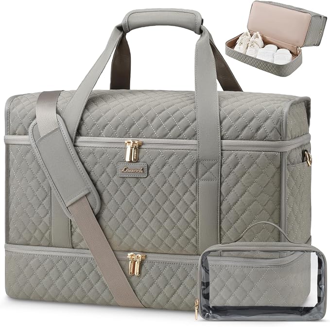 LOVEVOOK Large Travel Duffle Bag, Weekender Bags for Women With Shoe Compartment, Overnight Hospital Bag For Women Labor Delivery, Carry on Bag Personal Item Travel Bag, Yoga Gym Duffel Bag by LOVEVOOK