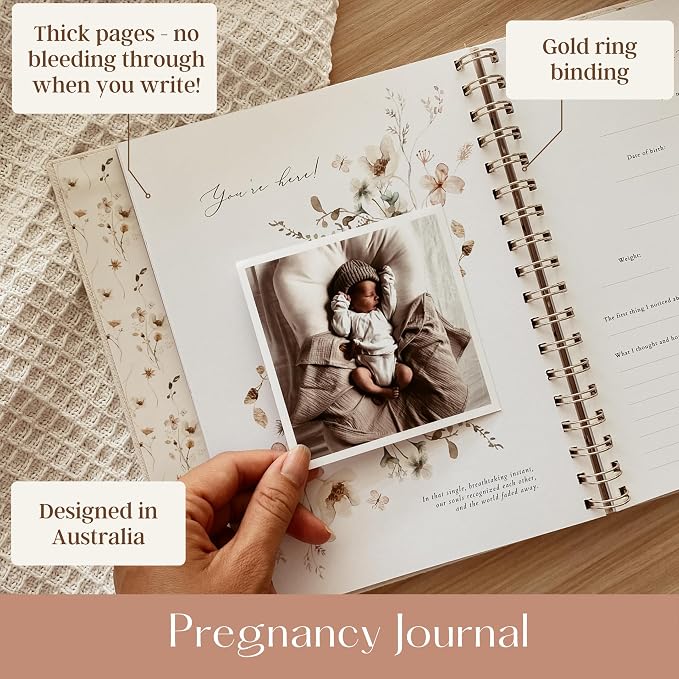 Pregnancy Journal & Baby Memory Book Bundle – Baby Book Keepsake for Expecting Moms, Newborn Milestones & First Year Moments – Baby Gift for Baby Showers & New Parents (Unisex) - Image 5