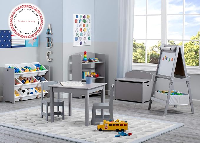 Delta Children MySize Deluxe Toy Box, Grey - Image 6