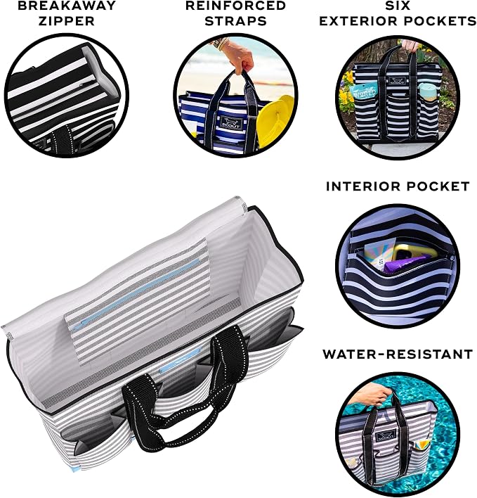 SCOUT Rocket Pocket Tote - Multi-use, zips shut | 7-Pockets, Folds flat for easy storage, Two Straps. The perfect versatile travel tote for busy nurses, teachers, and moms. - Image 4