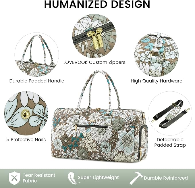 LOVEVOOK Travel Duffle Bag, Weekender Bag for Women with Toiletry Bag,Carry on Overnight Bag with Shoe Compartment,Gym Duffel Bag with Wet Pocket, Mommy Hospital Bags for Labor and Delivery - Image 5