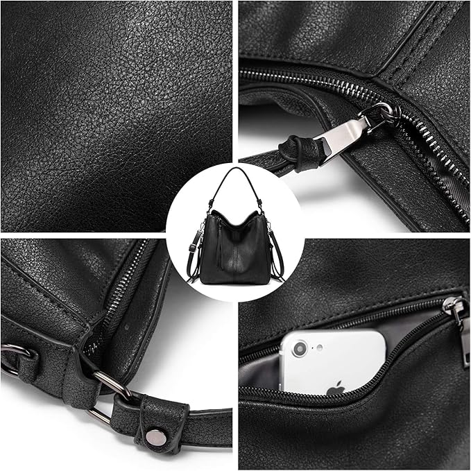 Hobo Crossbody Bag for Women, Designer Shoulder Purse Handbags - Image 6
