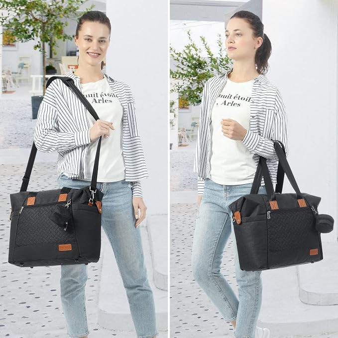 LOVEVOOK Diaper Bag Tote, Baby Diaper Bag Waterproof Travel Diaper Tote with Changing Pad - Image 7