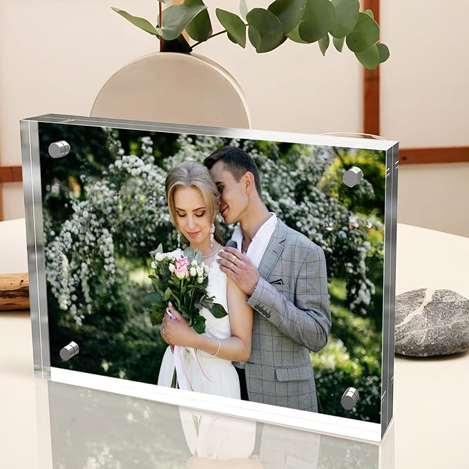 5x7 Inch Acrylic Picture Frame 3 Pack, 10+10mm Magnetic Photo Frame | High-clarity Acrylic, for 5x7 Pictures, Anti-fade, Frameless Floating, Double Display, Liquids Corrosion Resistant, 3 Pack - Image 5