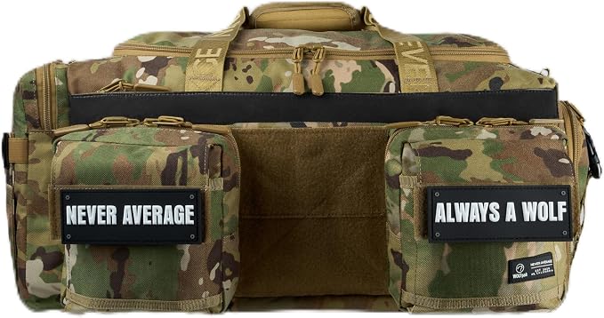 WOLFpak Ultimate 40L Gym & Travel Duffle Bag - Rigid Frame (OCP Camo) | 16" Dual Laptop Sleeves, 180° Full Opening, Hidden Security Pocket, Shoe Compartment, Trolley Sleeve, MOLLE Webbing by WOLFpak