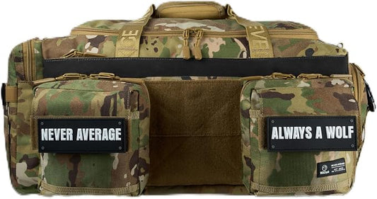 WOLFpak Ultimate 40L Gym & Travel Duffle Bag - Rigid Frame (OCP Camo) | 16" Dual Laptop Sleeves, 180° Full Opening, Hidden Security Pocket, Shoe Compartment, Trolley Sleeve, MOLLE Webbing by WOLFpak