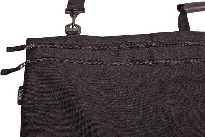Soho Urban Artist Art Portfolio Case Artwork Tote Bag, Heavy Duty Nylon, 2 Zippered Pockets, Handle & Shoulder Strap LightWeight Large Capacity for Drawings, Posters, 23x31 Inches Black - Image 2