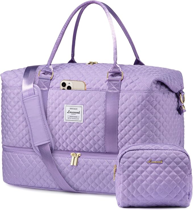 LOVEVOOK Travel Duffle Bag,Weekender Bags for Women with Shoe Compartment，Carry on Overnight Bag with Toiletry Bag,Gym Duffel Bag with Wet Pocket, Hospital Bags for Labor and Delivery by LOVEVOOK