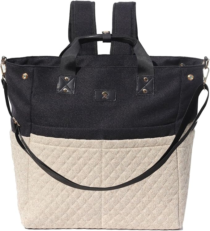 Diaper Tote Bag Totepack Backpack Crossbody Bag 3 in 1 for Women Laptop Backpack Multifunctional with Insulated Pockets by ESVAN