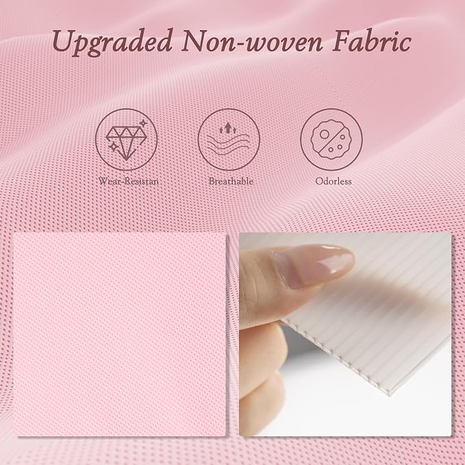 Drawer Organizer 18-Piece Set, Dresser Organizer for Baby Clothes, Foldable Closet Storage & Drawer Dividers for Underwear, Socks, Nursery (Pink) - Image 3