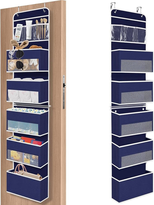 1Pack Over The Door Organizer Large Capacity Hanging Storage Room Organizer | 40 lb Capacity, Ultra-Sturdy, Detachable, Mesh Design with Clear Window, Space-Saving Organizer for Pantry, Nursery & Closet by SpaceHacks