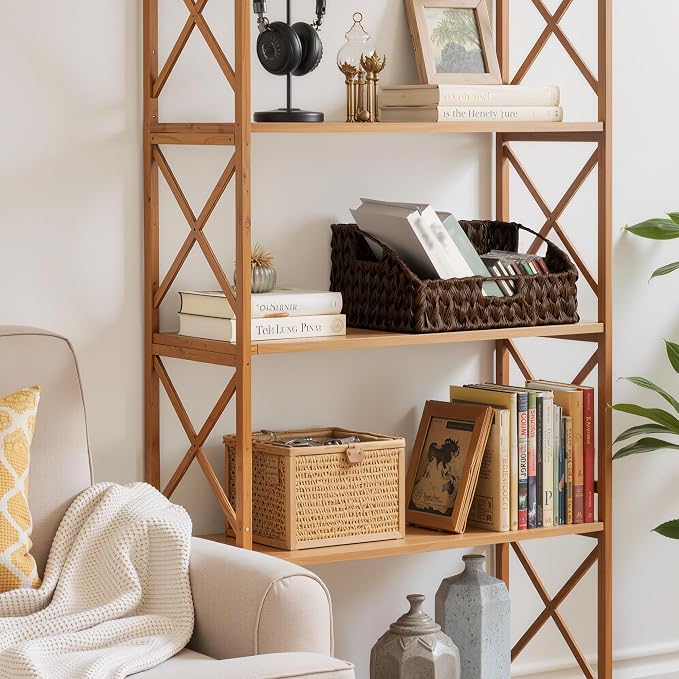 GRANNY SAYS Wicker Storage Basket for Shelves, Large Wicker Basket | Wicker Storage Baskets for Pantry, Open Front Basket for Shelves, Kitchen Storage Baskets, Decorative Basket for Home Decor - Image 7