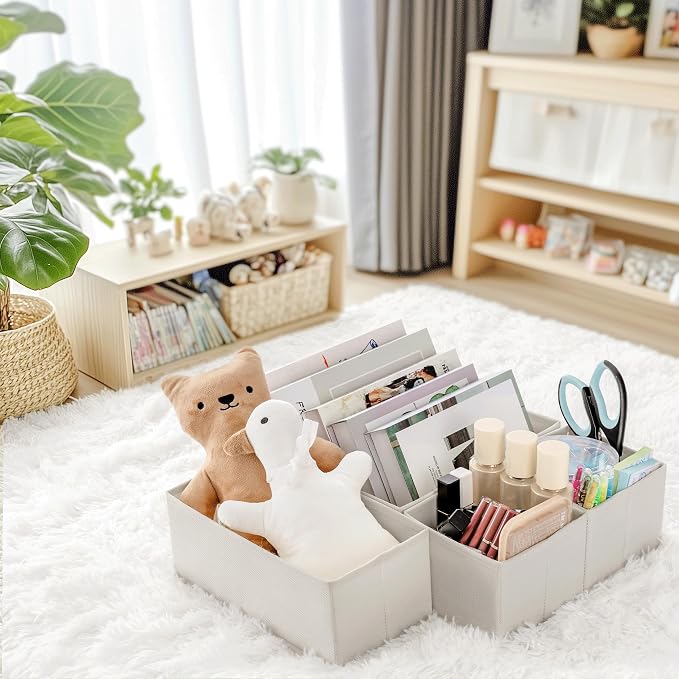 Drawer Organizer Clothes, 10 Pack Dresser Organizer for Baby Clothes, Underwear, Sock- Foldable Closet Organization and Storage Dividers Bins for Nursery, Bedroom (Oatmeal) - Image 8