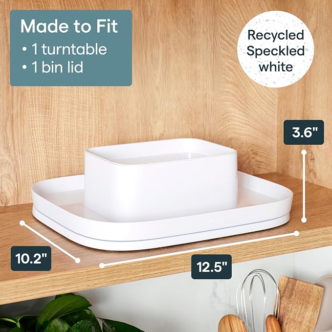 YouCopia MagicTrack Spice Turntable, 2-Tier Rectangle Lazy Susan Organizer - Image 6