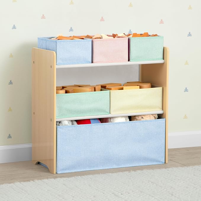 Delta Children - GapKids 6 Bin Toy Organizer - Greenguard Gold Certified, Pastel - Image 2
