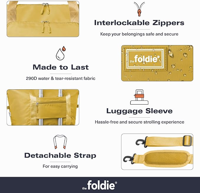 The Foldie Foldable Travel Bag for Women - 40L Weekender Bag with Multiple Pockets - Carry On Expendable Travel Bag - Image 5