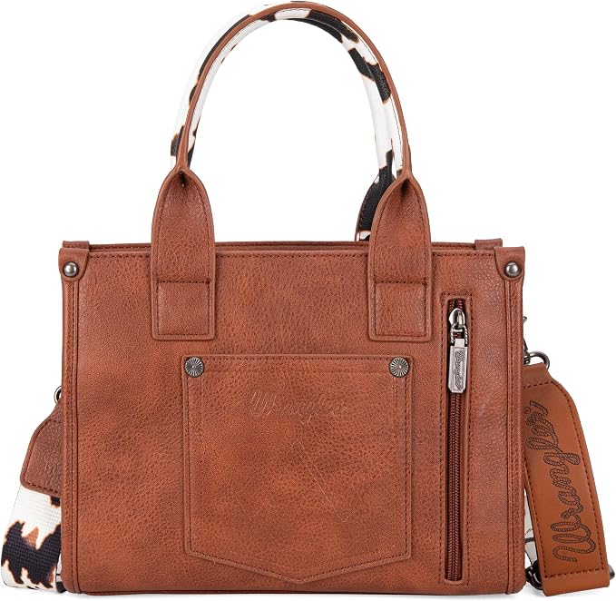 Montana West × Wrangler Tote Bag for Women Western Cow Print Purse Designer Top Handle Handbags - Image 4
