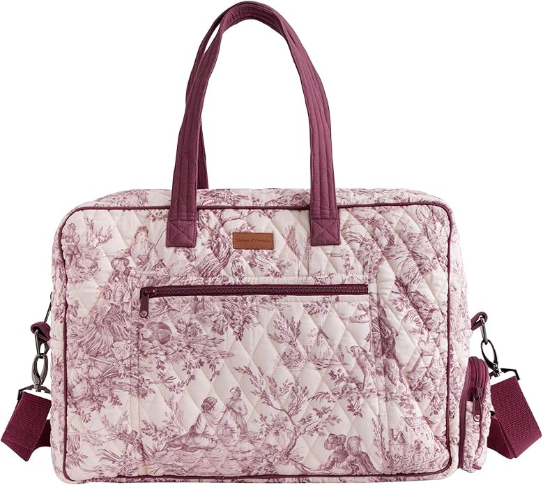 Maison d' Hermine Weekender Bags for Women Cotton Quilted Duffel Overnight Luggage Weekend Bag for Men Gym Gifts Travel | Overnight Luggage Weekend Bag for Men Gym Sports Gifts Duffle bag Business Travellers Trip Spring Summer by MaisondHermine