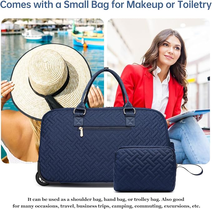 Duffle Bag for Travel, Weekender Bag with Shoe Compartment, Carry On Overnight Bag for Women with Toiletry Bag, Gym Bag with Wet Pocket, Hospital Bags for Labor and Delivery Beige - Image 4