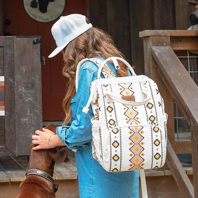 Montana West Wrangler Diaper Bag Backpack Aztec Callie Bag Travel Backpack Purses Western Multi-Function Baby Bags for Mom - Image 2