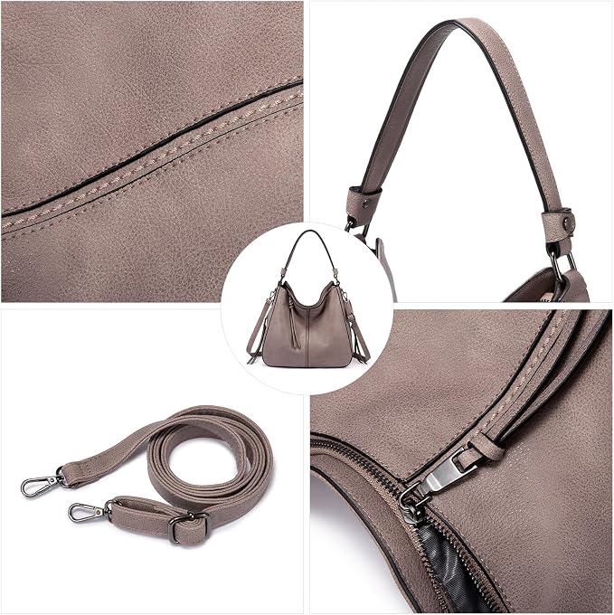 Hobo Crossbody Bag for Women, Designer Shoulder Purse Handbags - Image 4