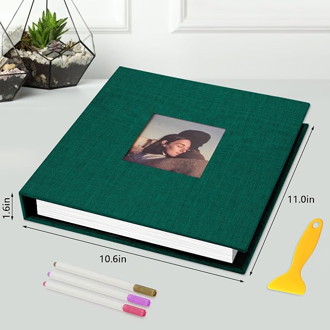 Zesthouse Photo Album Self Adhesive with Picture Display Window, 3-Ring Scrapbook Albums 60 Pages Holds 8x10 5x7 4x6 Photos, DIY Photo Book Ideal Gift for Family Wedding Baby - Image 2