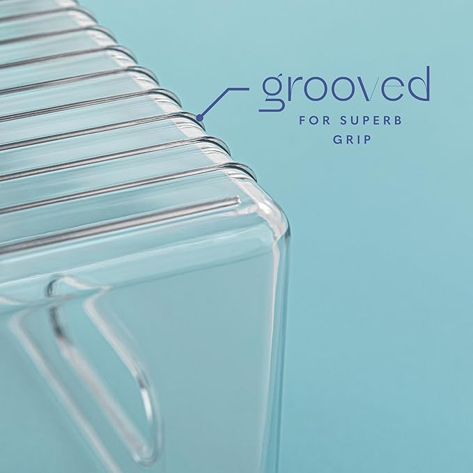 Plastic Food Storage Clear Container Bin with Handles for Organizing Kitchen, Pantry, Fridge, Freezer, Pantry,Bathroom. 16"x6"x5" - Image 4