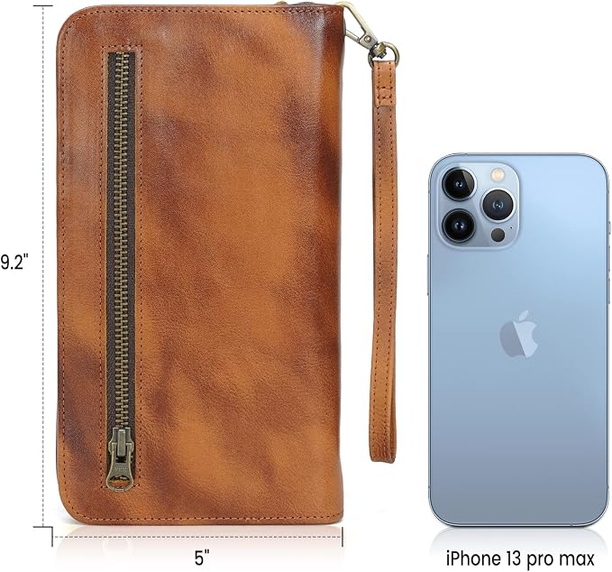 Polare Full Grain Leather Family Travel Passport Wallet and Documents Organizer RFID Blocking Case Holder Fits 6 Passports for Men and Women - Image 7