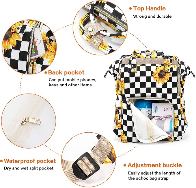 Diaper Bag Backpack for Mom & Dad, Multifunction Waterproof Baby Changing Bags, Large Nappy Bag Backpack - Image 3
