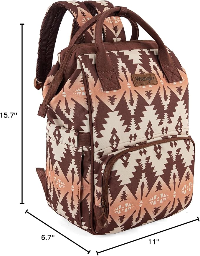 Montana West Wrangler Callie Diaper Bag Backpack with Stroller Straps Multifunction Baby Travel Bag WG2204-9110BR - Image 7