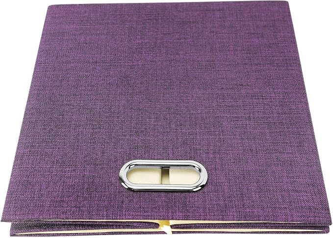 Posprica Storage Basket Bins,13×13×13 Foldable Storage Cube Boxes Fabric Drawer for Closet Shelf Cabinet Bookcase - Set of 4, Purple - Image 2