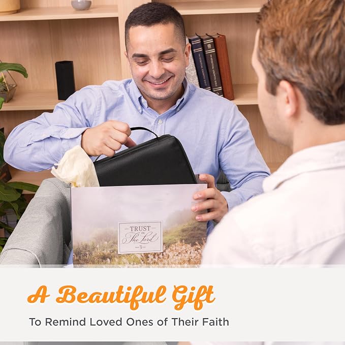 Promo Poly-Canvas Bible / Book Cover w/Fish Applique (Medium, Black) - Image 10