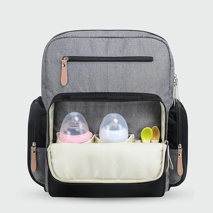 Land diaper bag multi-function waterproof travel backpack nappy bags insulated compartment pockets wipes pocket - Image 4