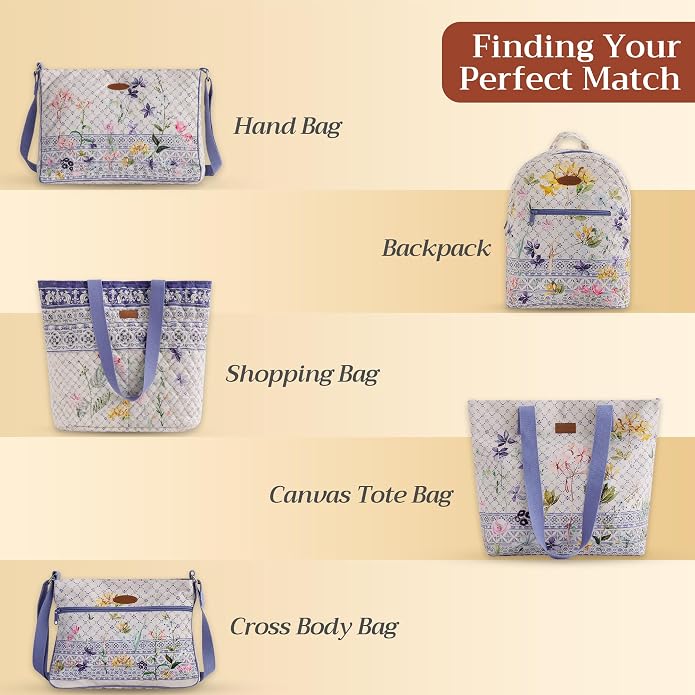 Maison d' Hermine Weekender Bags for Women Cotton Quilted Duffel Overnight Luggage Weekend Bag for Men Gym Gifts Travel | Overnight Luggage Weekend Bag for Men Gym Sports Gifts Duffle bag Business Travellers Trip Spring Summer - Image 9