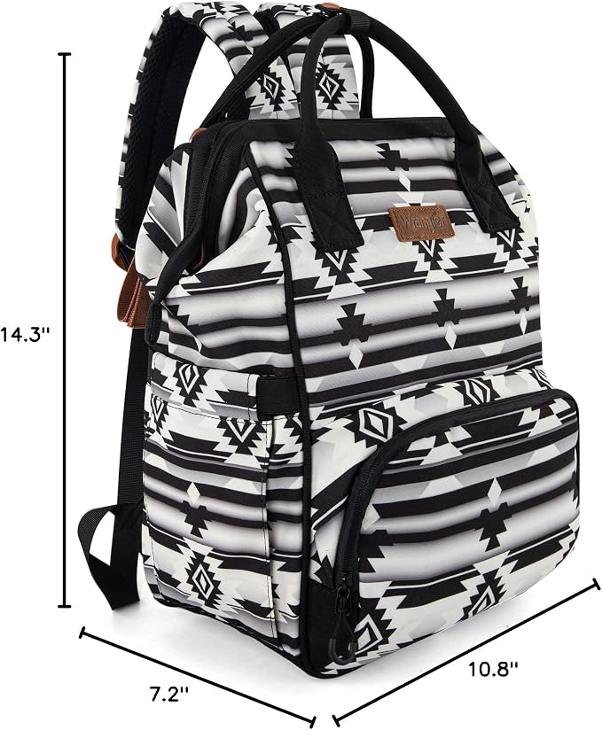 Montana West Wrangler Diaper Bag Backpack Aztec Callie Bag Travel Backpack Purses Western Multi-Function Baby Bags for Mom - Image 10