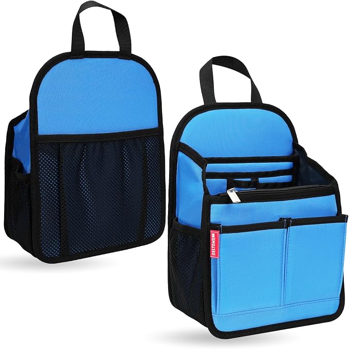 Mini Premium Rugged Backpack Purse Organizer Insert for Women Fashion Small Backpack-19 Pockets,Padded Water-repellent Nylon-Blue by DELTAMANN