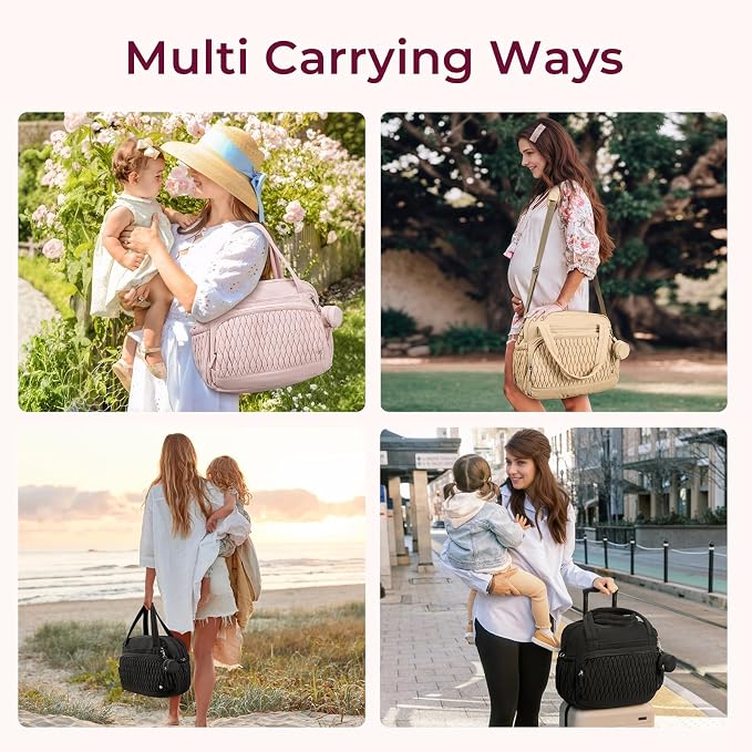 Telena Tote Diaper Bags, Travel Crossbody Large Capacity Hospital Bag for Women Labor Delivery with Pacifier Case - Image 2