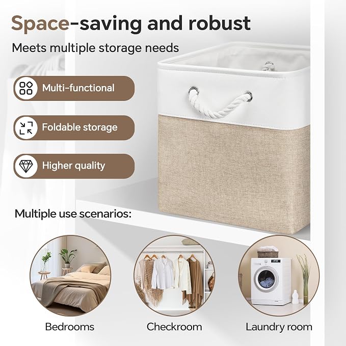 ECDYQXVU 13x13x13 Inch Storage Cube Bins Foldable Organizer Baskets 6 Pack | Soft Cotton Handles, Premium EVA Fabric, Hard Cardboard Bottom, Sturdy Metal Rim, Closet Shelf, Living Room, Bedroom, Laundry - Image 6