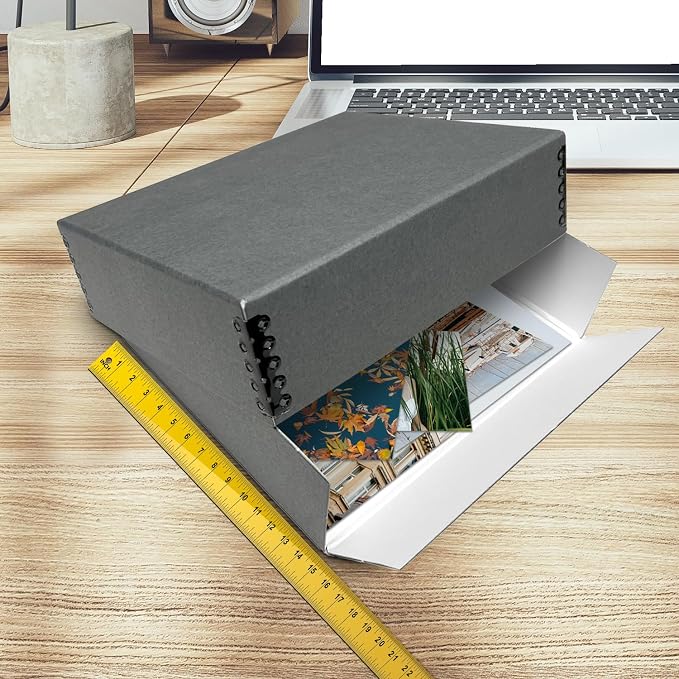 Golden State Art, Archival Storage Box, Gray, 14.75x18.75x3 Inch, Pack of 2 | Acid-Free Museum Box with Metal Edge Corner, for Storing Artwork Photos Documents Prints Arts And Crafts - Image 6