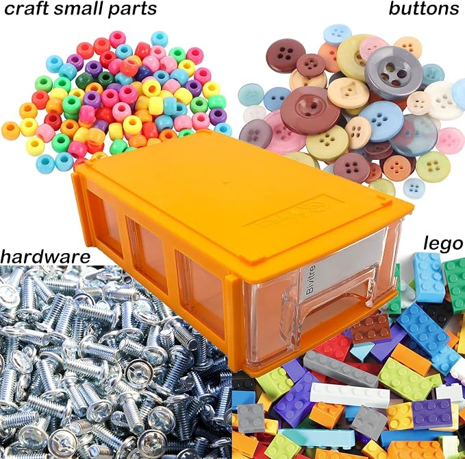 Stackable Storage Drawers Set of 20 with Dividers and Paper Labels - Image 4