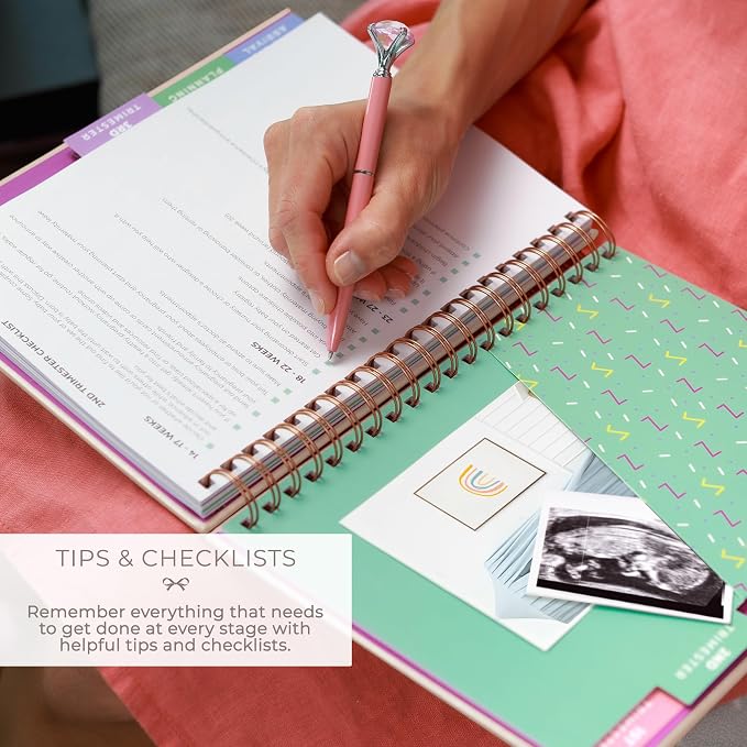 Clever Fox Pregnancy Journal, Expecting First Time Mom Planner Pearl | Organized pregnancy & baby diary with weekly countdown calendars & checklists, maternity memory book, ivf 9 x 10.5 in - Image 5