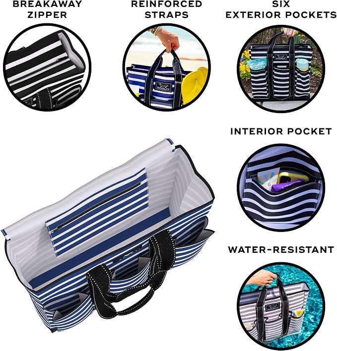 SCOUT Rocket Pocket Tote - Multi-use, zips shut | 7-Pockets, Folds flat for easy storage, Two Straps. The perfect versatile travel tote for busy nurses, teachers, and moms. - Image 4
