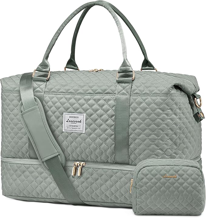 LOVEVOOK Travel Duffle Bag,Weekender Bags for Women with Shoe Compartment，Carry on Overnight Bag with Toiletry Bag,Gym Duffel Bag with Wet Pocket, Hospital Bags for Labor and Delivery by LOVEVOOK