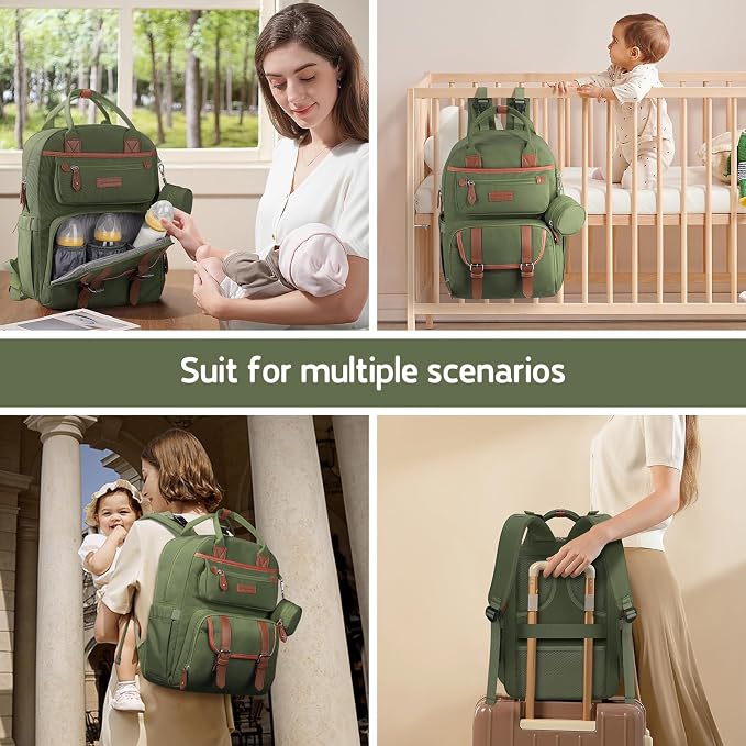 Maelstrom Diaper Backpack, 30L Army Green - Image 7