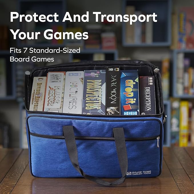 Board Game Bag, Fits 7 Standard Boxes, Padded For Protection | Carry With Backpack | Shoulder Strap or Luggage Slip | Duffle Bag For Travel Or Game Night - Image 2