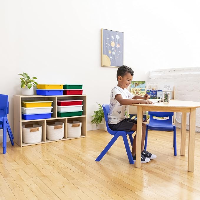 ECR4Kids Letter Size Tray Organizer with Lid, Small, 10-Piece, Assorted | Durable plastic, GREENGUARD Gold Certified, 2 gallon capacity, stackable/nestable, easy-lift lids, classroom & home use - Image 8