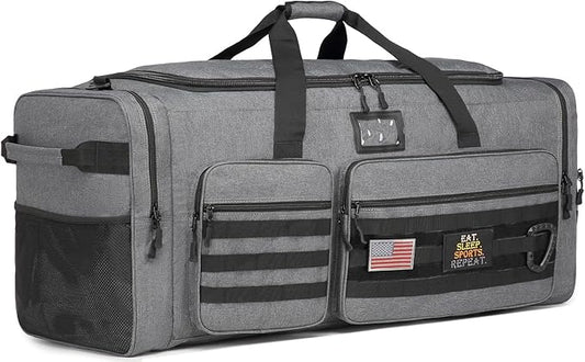130L Extra Large Duffle Bag for Men, Heavy Duty Large Duffle Bag for Travel | Shoe Compartment, XL Sports Gym Equipment Bag for Hockey Football Baseball Basketball & More by HAMBOLY