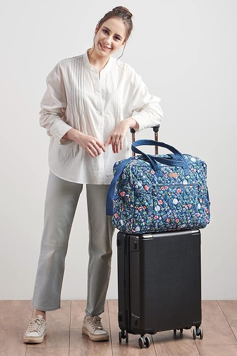 Maison d' Hermine Weekender Bags for Women Cotton Quilted Duffel Overnight Luggage Weekend Bag for Men Gym Gifts Travel | Overnight Luggage Weekend Bag for Men Gym Sports Gifts Duffle bag Business Travellers Trip Spring Summer - Image 3