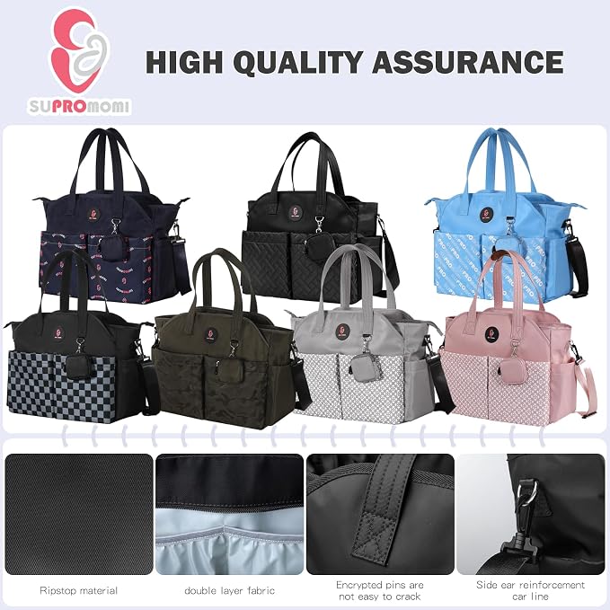 Diaper Bag Tote: Large Tote Baby Bag Boy Diaper Bag Stylish Girl Diaper Bag,Shoulder Mommy Bag - Image 8